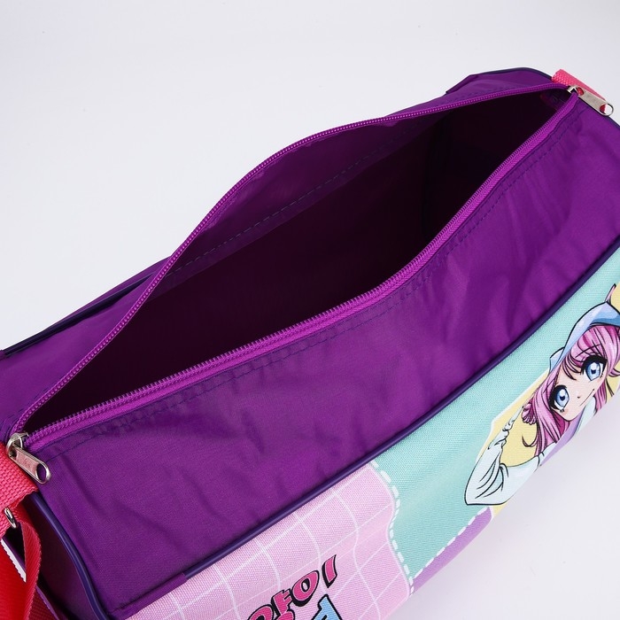 Сумка детская спортивная для девочки &laquo;Аниме&raquo;, 40х21х24см, цвет сиреневый