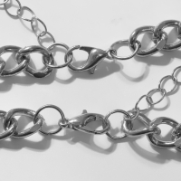 Браслеты &laquo;Неразлучники&raquo; на магните, сердце на крупных звеньях, цвет серебро