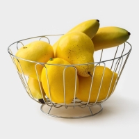 Фруктовница Доляна, 23&times;23&times;11 см, хром