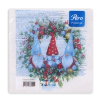 Новогодние салфетки бумажные Pero Prestige &laquo;Хранители Рождества&raquo;, 3 слоя, 33х33 см, 20 шт