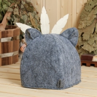 Шапка для бани модельная " Кот - вождь индейцев" Шапка для бани модельная " Кот - вождь индейцев"