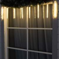 Гирлянда &laquo;Сосульки рифленые&raquo; 2.5 &times; 0.3 м, IP65, прозрачная нить, 192 LED, свечение тёплое белое с эффектом стекания, 12 В