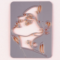 Набор топперов &laquo;Девушка с цветами&raquo;, цвет золото