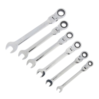 Набор ключей комбинированных трещоточных шарнирных ТУНДРА, CrV, 72 зуба, 8 - 17 мм, 6 шт. Набор ключей комбинированных трещоточных шарнирных ТУНДРА, CrV, 72 зуба, 8 - 17 мм, 6 шт.