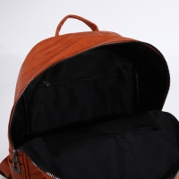 Рюкзак женский из искусственной кожи на молнии, 1 карман, цвет рыжий Рюкзак женский из искусственной кожи на молнии, 1 карман, цвет рыжий