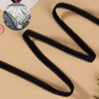 Резинка ажурная бельевая, 8 мм, 10 &plusmn; 0,5 м, цвет чёрный