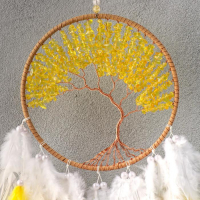 Ловец снов "Дерево" жёлтый d=16 см 70х16 см Ловец снов "Дерево" жёлтый d=16 см 70х16 см