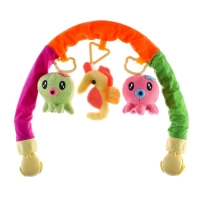 Дуга игровая мягкая на кроватку, коляску &laquo;Осьминожки&raquo;, 25-84 см, погремушки, 3 игрушки МИКС, Крошка Я