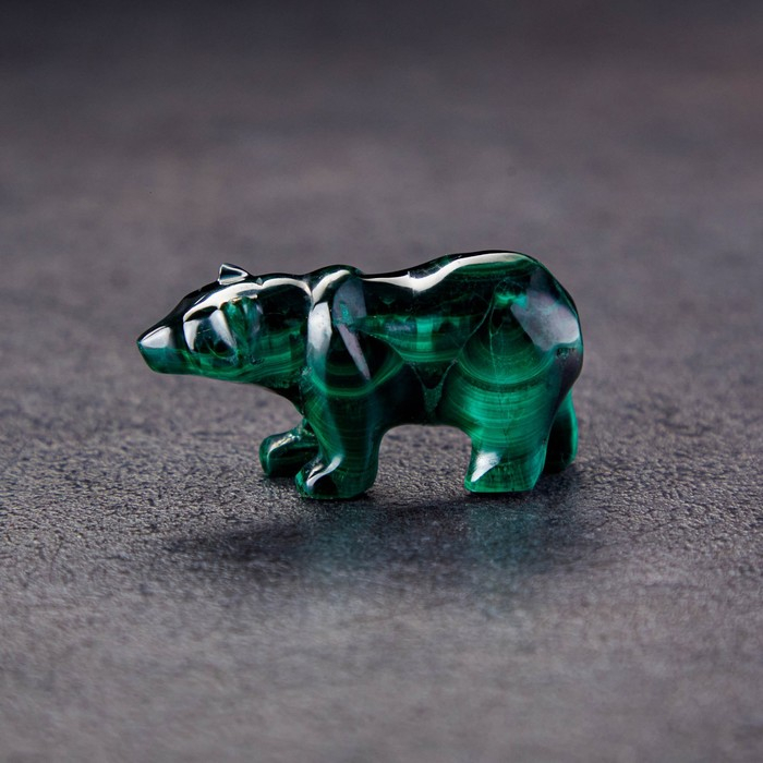 Сувенир Сувенир "Медведь", натуральный малахит