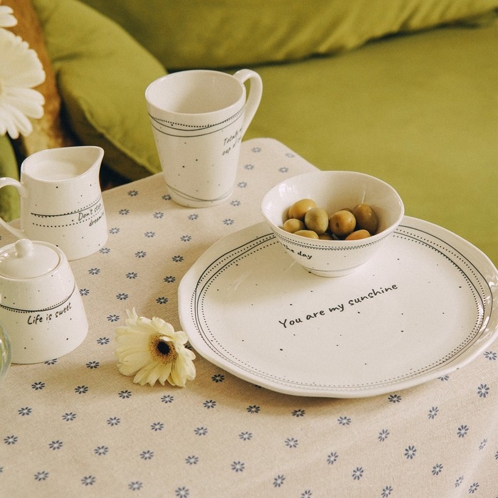 Набор тарелок фарфоровых SL Home &laquo;Милый дом&raquo;, d=27 см, цвет белый