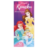 Акварель медовая &laquo;Принцессы&raquo;, 12 цветов, в картонной коробке, без кисти