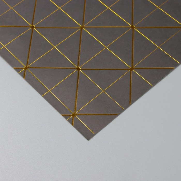 Бумага для скрапбукинга двусторонняя "Версаль и ромбы золото" плотность 180 гр набор 5 шт 30,5х32 см