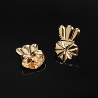 Заглушки для сережек, швенз, пусет  металлические поддреживающие (набор 5 пар), цвет золото