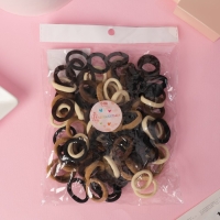 Резинка для волос "Махрушка спорт" (набор 100 шт) 2,5 см, коричневые тона