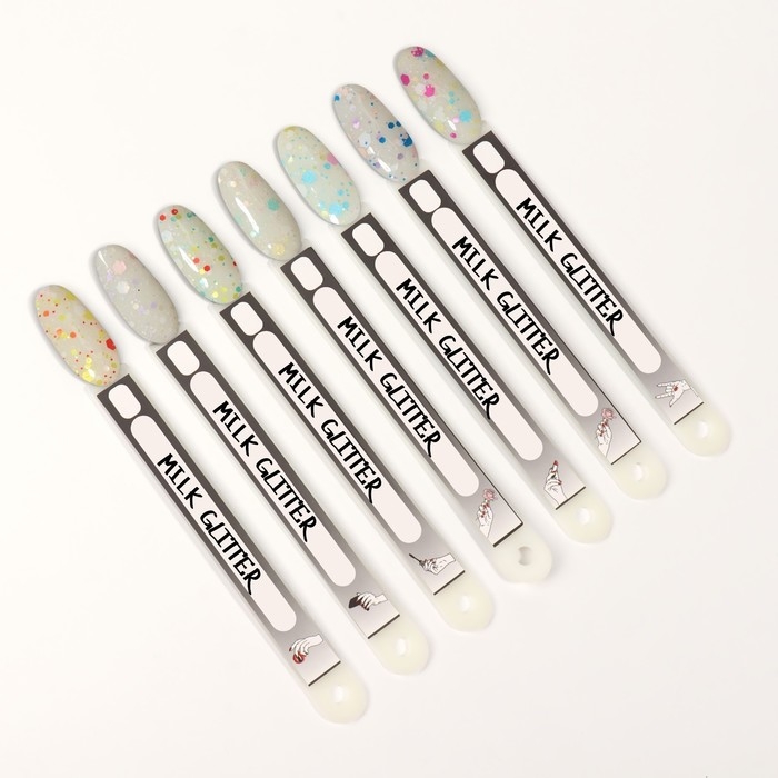 Гель лак для ногтей, &laquo;MILK GLITTER&raquo;, 3-х фазный, 8мл, LED/UV, цвет прозрачный (02)