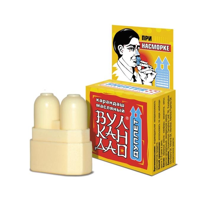 Ингалятор карандаш на эфирных маслах &laquo;Вулкан Дао&raquo; дуплет, при насморке, 5 г