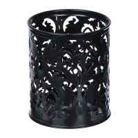 Стакан для ручек, круглый, &laquo;Узор&raquo;, чёрный