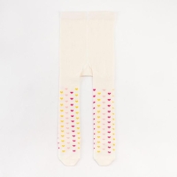 Колготки Крошка Я &laquo;Сердечки&raquo;, цвет молочный, рост 68-74 см