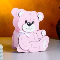 Кашпо деревянное "Мишутка" малый, 13,5х7х16,5 см, дуб, розовый Кашпо деревянное "Мишутка" малый, 13,5х7х16,5 см, дуб, розовый