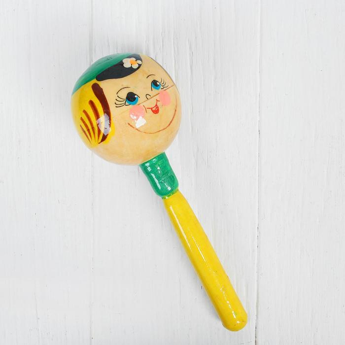 Трещотка "Маракас деревянный" МИКС, длина &mdash; 20 см