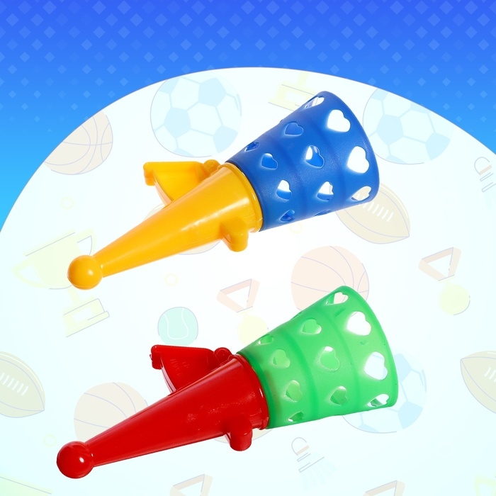 Игра &laquo;Кидай лови. Дуэль&raquo;, 2 конуса, 2 шарика