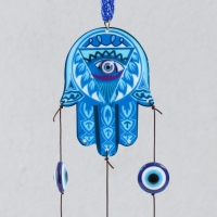 Музыка ветра металл, дерево "Абхая мудра" 3 колокольчика h=34 см Музыка ветра металл, дерево "Абхая мудра" 3 колокольчика h=34 см