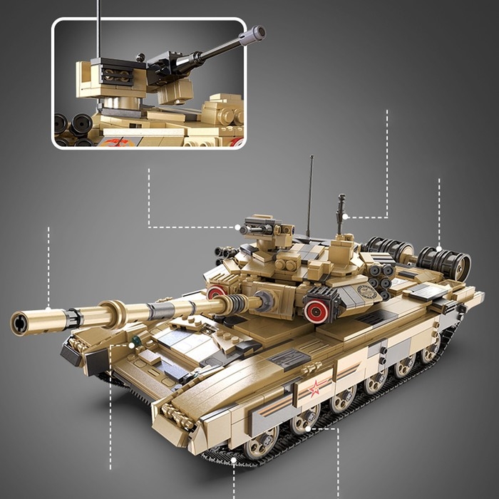 Конструктор Техно &laquo;Танк&raquo;, 1722 детали