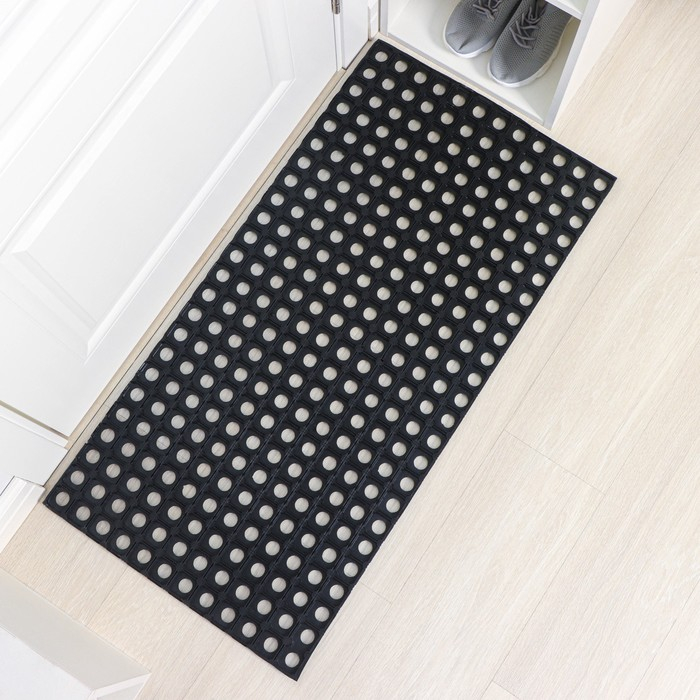 Коврик ячеистый грязесборный, 50&times;100&times;1,6 см, цвет чёрный