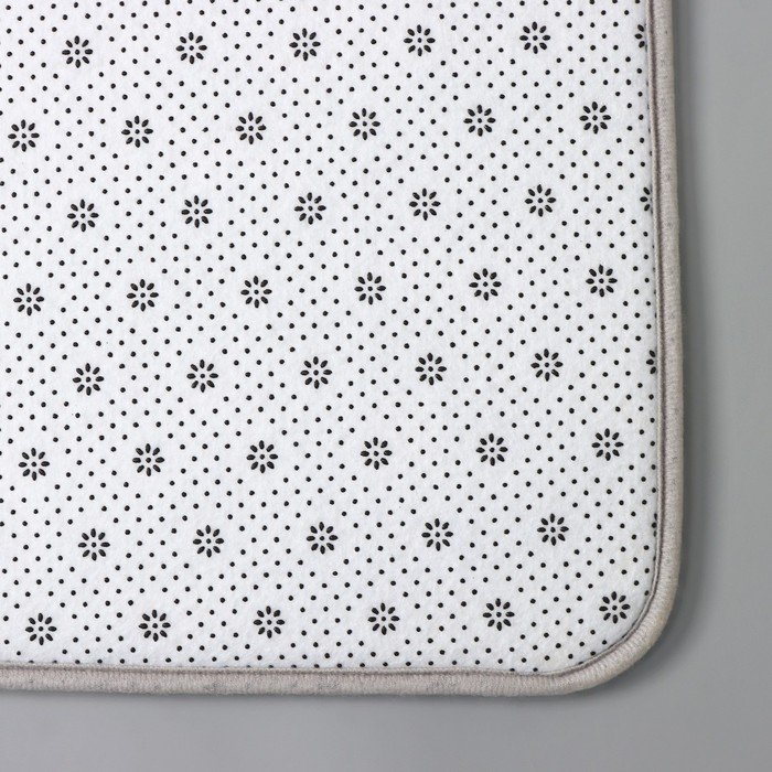 Коврик для ванной светящийся в темноте Доляна &laquo;Светящиеся фигуры&raquo;, 50&times;80 см, цвет серый