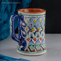Кружка Риштанская Керамика "Узор", 500 мл, синий микс