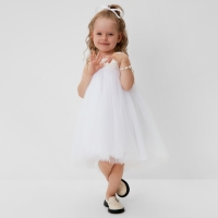 Платье для девочки MINAKU: PartyDress цвет белый, рост 98 Платье для девочки MINAKU: PartyDress цвет белый, рост 98