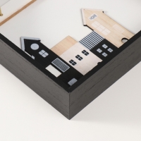 Крючки декоративные дерево "Домики в домике" 5х20х28 см