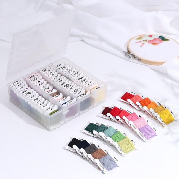 Набор ниток мулине &laquo;Ассорти&raquo;, 4 &plusmn; 0,3 м, 80 шт