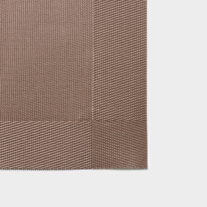 Салфетки сервировочные на стол Доляна &laquo;Шахматы&raquo;, 45&times;30 см, 4 шт, цвет светло-коричневый