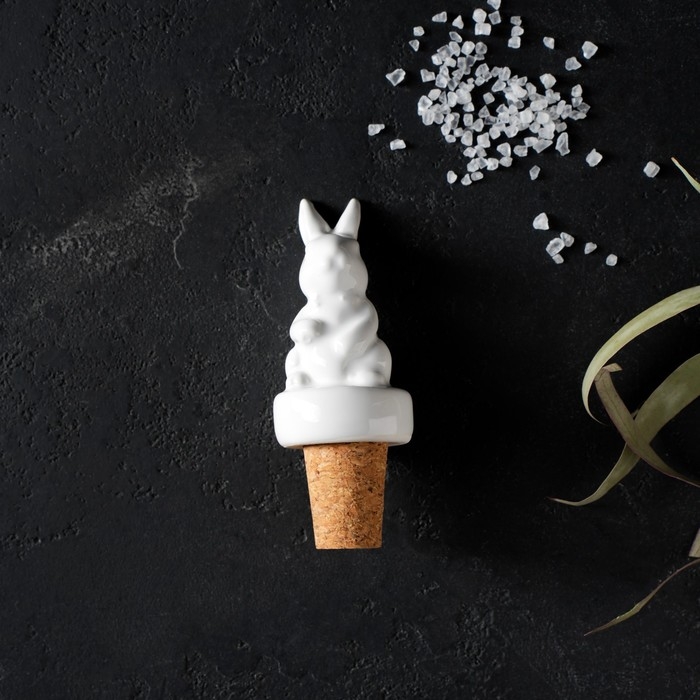 Пробка для бутылки Доляна &laquo;Зайка&raquo;, 10 см