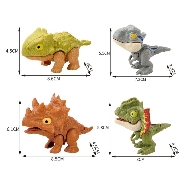 Игровой набор &laquo;Dino. Зубастики&raquo;, подвижные детали, 4 фигурки динозавров