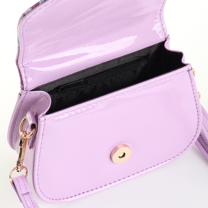 Сумка детская для девочки на клапане &laquo;Выбражулька&raquo;, цвет сиреневый