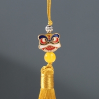 Подвеска текстиль, металл "Китайский лев" золотая 1х1,2х10 см Подвеска текстиль, металл "Китайский лев" золотая 1х1,2х10 см