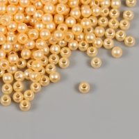 Набор бусин "Жемчуг" d 4 мм, 250 гр, светло-бежевый