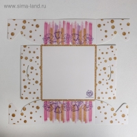 Коробка для капкейков, кондитерская упаковка, 4 ячейки &laquo;Flower patterns&raquo;, 16 х 16 х 7.5 см