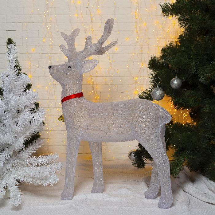 Светодиодная фигура &laquo;Олень&raquo; 60 &times; 100 &times; 35 см, акрил, 144 LED, 8 режимов, 24 В, свечение белое