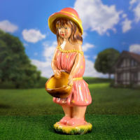 Садовая фигура "Девочка с корзиной большая" 20х24х65см микс Садовая фигура "Девочка с корзиной большая" 20х24х65см микс