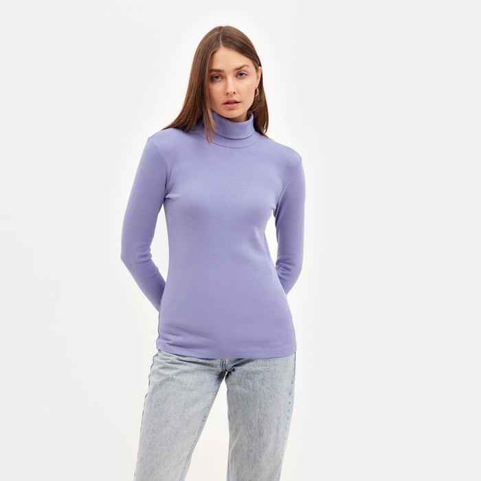 Водолазка женская MINAKU: Basic line, цвет сиреневый, размер 52 Водолазка женская MINAKU: Basic line, цвет сиреневый, размер 52