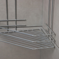 Полка для ванной угловая 3-х ярусная, 21,5&times;21,5&times;58,5 см, цвет хром