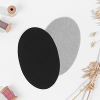 Заплатки для одежды, 15,5 &times; 9,5 см, термоклеевые, пара, цвет чёрный