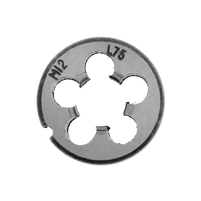 Плашка метрическая ТУНДРА, М12 х 1.75 мм