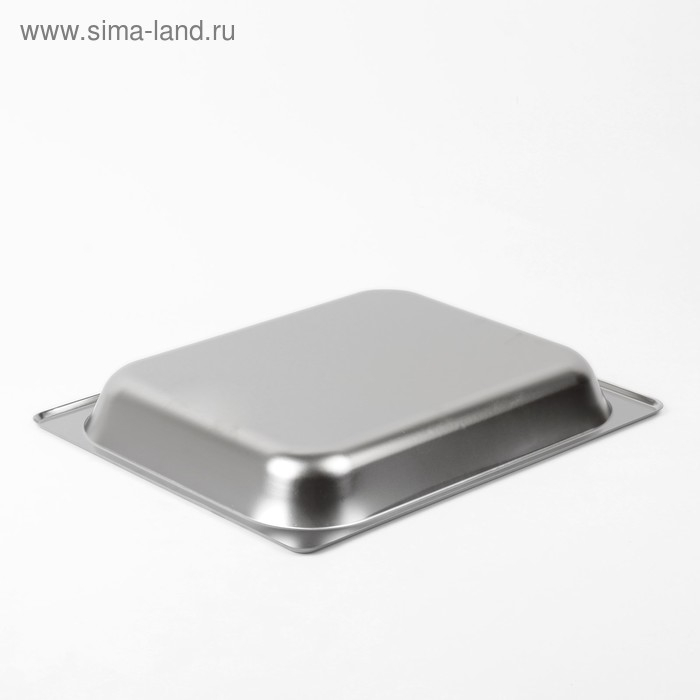 Гастроемкость 1/2 из нержавеющей стали, 40 мм, 32,5&times;26,5&times;4 см, толщина 0,8 мм
