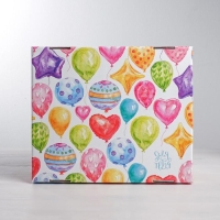 Коробка подарочная складная, упаковка, &laquo;Яркие шары&raquo;, 31 х 25,5 х 16 см