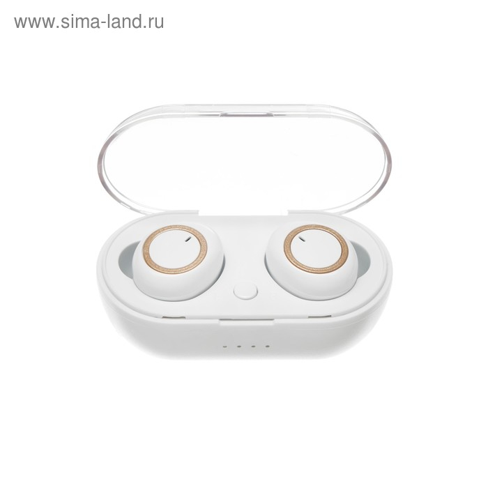 Наушники беспроводные Luazon VBT 1.20, вакуумные, Bluetooth 5.0, 300 мАч бокс, белые