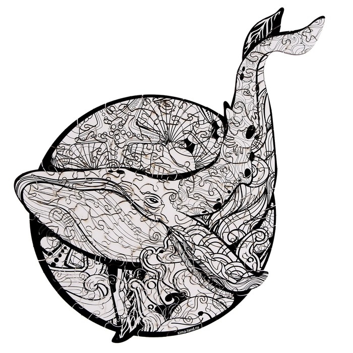 Пазл деревянный фигурный «Сила океана», 105 элементов Пазл деревянный фигурный «Сила океана», 105 элементов